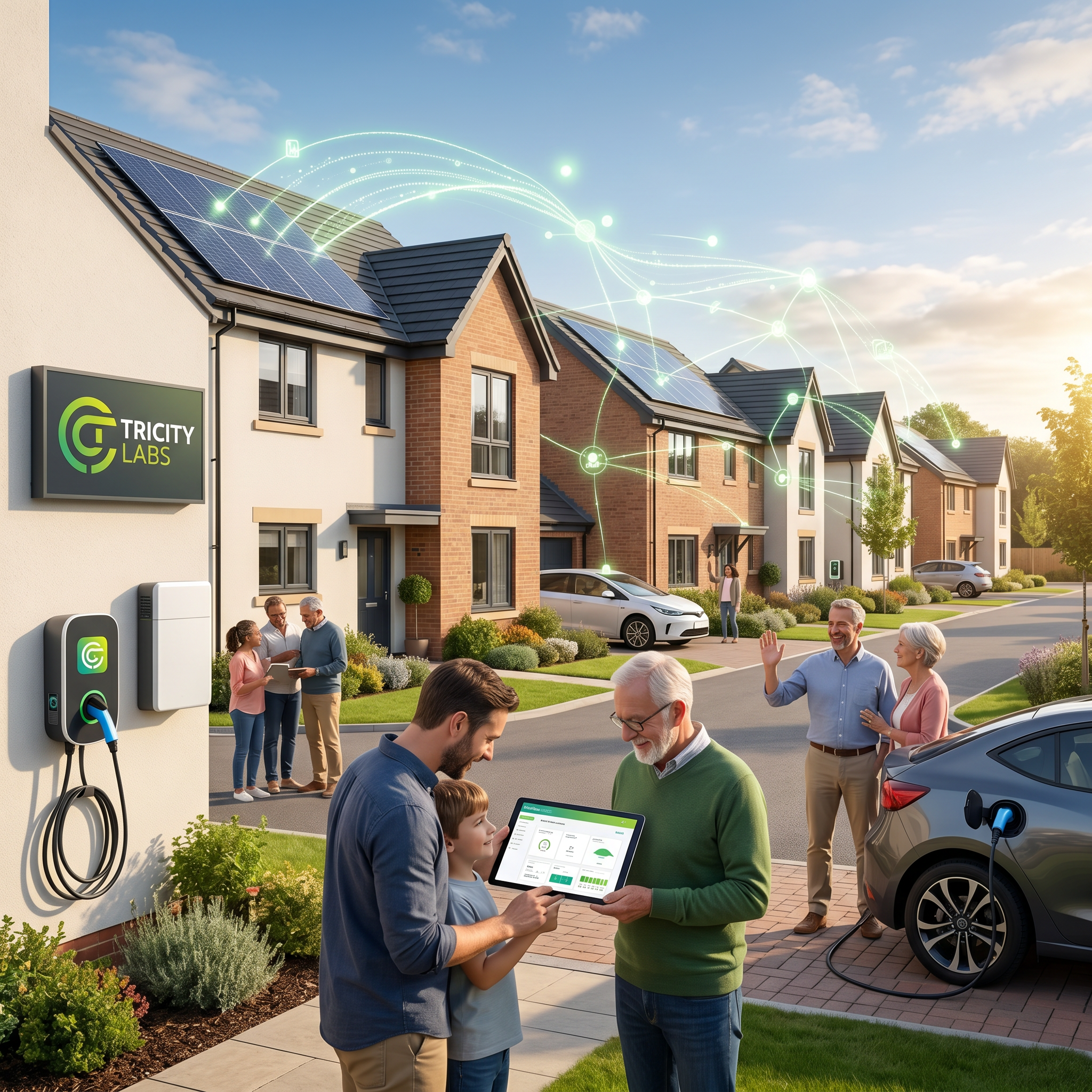 Modern UK housing estate — post-retrofit performance measured by Verity